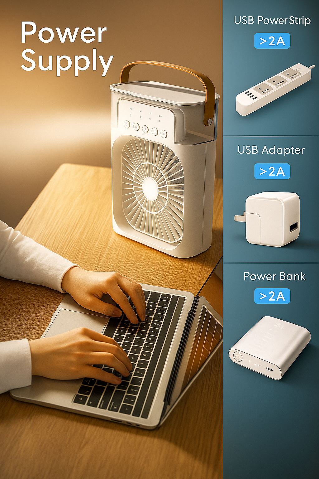 🧊Ventilador Humidificador Multifuncional 3 en 1🧊